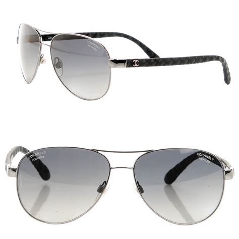 chanel aviator sunglasses black|chanel aviator sunglasses women's.